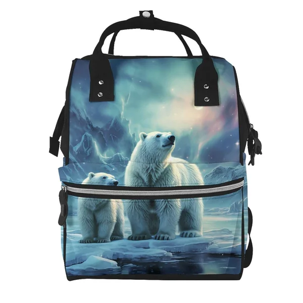 Diaper Bag Nappy Backpack Baby Bag Opossum In Snow Mummy Backpack Multifunction Changing Bags for Travel