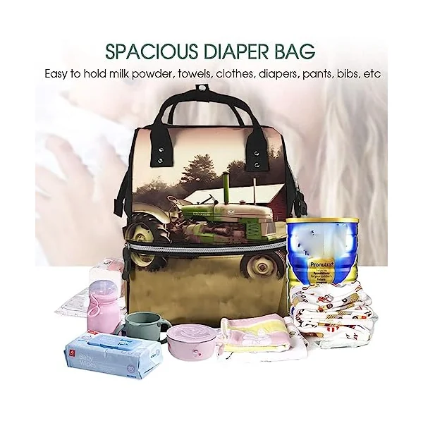 Diaper Bag Nappy Backpack Baby Bag Purple Black Goth Spooky Mummy Backpack Multifunction Changing Bags for Travel