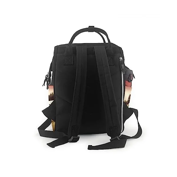 Diaper Bag Nappy Backpack Baby Bag Purple Black Goth Spooky Mummy Backpack Multifunction Changing Bags for Travel