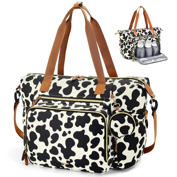 Diaper Bag Tote, Large Baby Diaper Bags, Hospital Bag for Labor Delivery with Pacifier Case Changing Pad