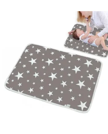 Diaper Changing Mat Breathable Washable Quilted Absorbent Waterproof | Travel Diaper Change Mat for Neonate Babe Tot Little Girl Boy On The Move Stroller Daycare Machine Washable