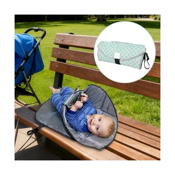 Diaper Changing Mat Portable Quick-Drying Mat Diaper Change Table Cover | Foldable Waterproof Nappy Changing Station Portable Diaper Change Table Cover for Vacation, Holiday, Road Trip