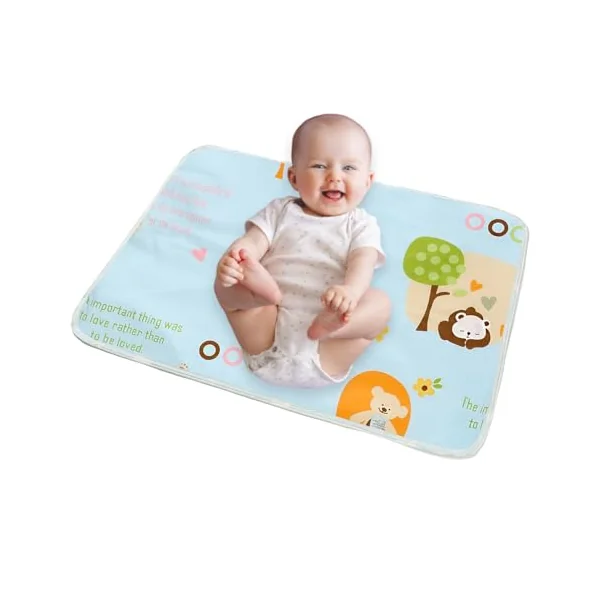 Diaper Changing Pad Travel Breathable Washable Quilted Absorbent Waterproof | Travel Diaper Change Mat Portable Washable Waterproof Absorbent Child Change Mat Small Kids and Children Boys