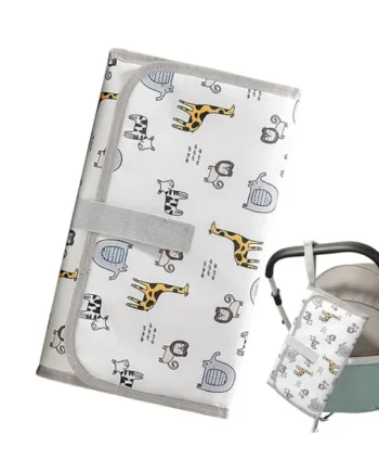 Diaper Changing Pad Waterproof Diaper Changing Mat | Foldable Travel Accessories with Wipes Pocket for Stroller Boy Girl Parents Dad Nursery Daycare Hospital Airplane