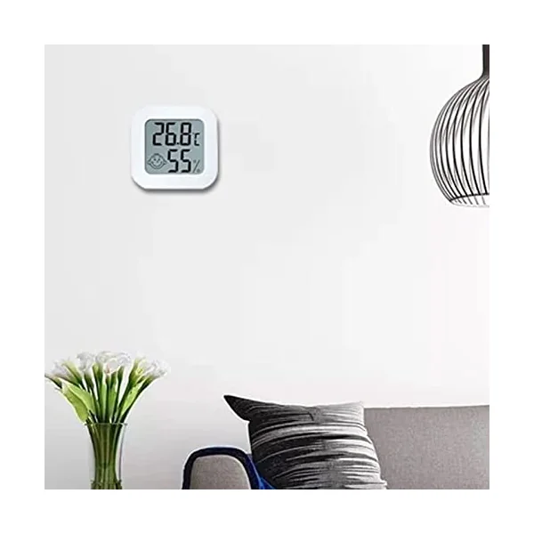Digital Hygrometer Indoor Thermometer Humidity Meter Room Thermometer with Temperature and Humidity Monitor Mini Hygrometer Thermometer for Greenhouse/Cars/Home/Office Pink