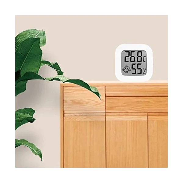 Digital Hygrometer Indoor Thermometer Humidity Meter Room Thermometer with Temperature and Humidity Monitor Mini Hygrometer Thermometer for Greenhouse/Cars/Home/Office Pink