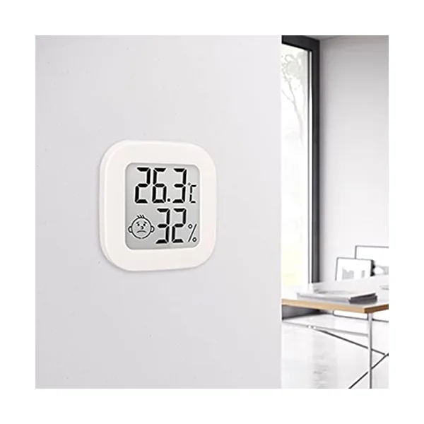 Digital Hygrometer Indoor Thermometer Humidity Meter Room Thermometer with Temperature and Humidity Monitor Mini Hygrometer Thermometer for Greenhouse/Cars/Home/Office Pink