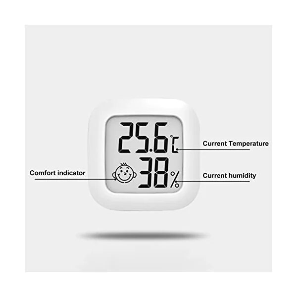 Digital Hygrometer Indoor Thermometer Humidity Meter Room Thermometer with Temperature and Humidity Monitor Mini Hygrometer Thermometer for Greenhouse/Cars/Home/Office Pink