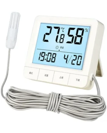 Digital Room Thermometer Hygrometer with 2m Probe for Reptile Tank Incubator - High Accuracy Temp Humidity Monitor White(3meter)