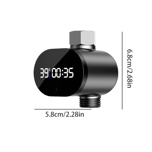 Digital Shower Temperature Monitor | Smart Real-Time Water Thermometer | Household Safety Temperature Detector With Colour Changing LED Light For Bathroom, Kitchen, Swimming Pool And Daycare Center