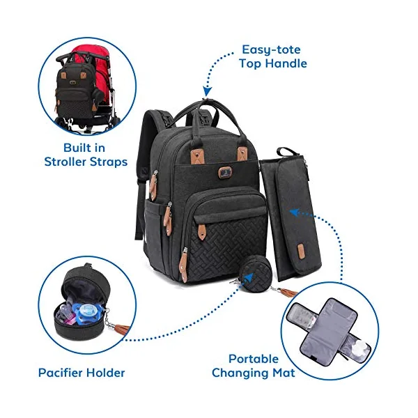 Dikaslon Baby Changing Bags Backpack, Large Baby Bag, 19 Pockets, Outdoors