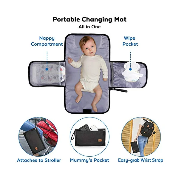 Dikaslon Baby Changing Bags Backpack, Large Baby Bag, 19 Pockets, Outdoors