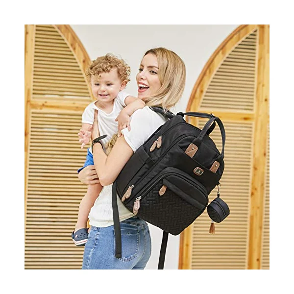 Dikaslon Baby Changing Bags Backpack, Large Baby Bag, 19 Pockets, Outdoors