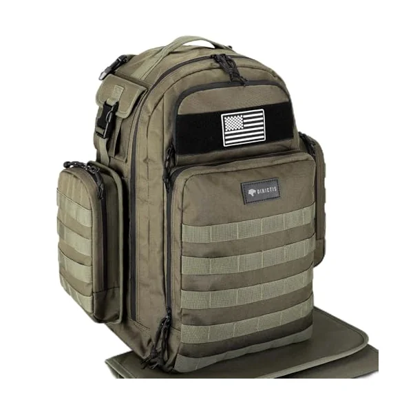 Dinictis Dad Diaper Bag, Mens Diaper Bag Backpack with Diaper Changing Mat, Military Diaper Backpack, Jungle Green, One Size, Daypack Backpacks