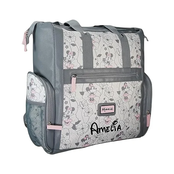 Disney Personalized Diaper Bag Character MICKEY MINNIE and MORE Multi-Pocket Functional Baby Diaper Bag Backpacks