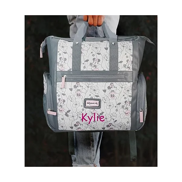 Disney Personalized Diaper Bag Character MICKEY MINNIE and MORE Multi-Pocket Functional Baby Diaper Bag Backpacks