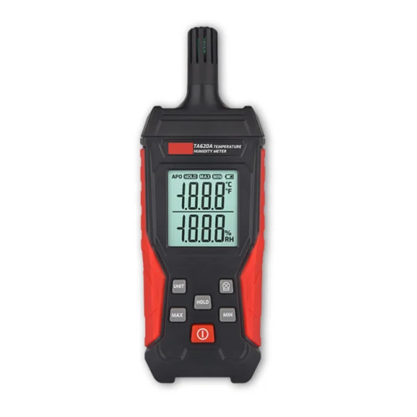 Diyeeni TA620A Temperature Humidity Meter, Handheld Thermometer Hygrometer with Ambient, Dew Point, Wet Bulb, High Precision Temperature & Humidity, Support Data Storage