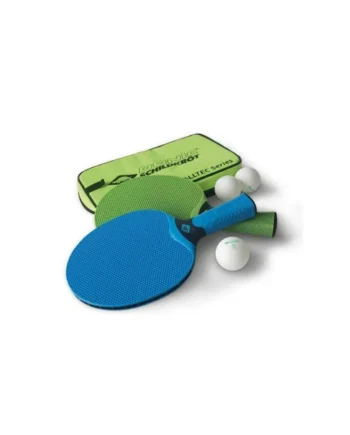 Donic-Schildkröt Alltec Hobby Outdoor Table Tennis Bat and Balls Set with Carry Bag