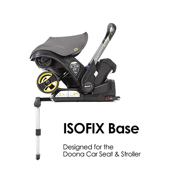 Doona+ Baby Car Seat Isofix Base - Isofix Installation Set with Extended Leg Support - Features Installation Indicator to Confirm The Car Seat is Safely Locked in Place - ONLY Compatible with Doona+