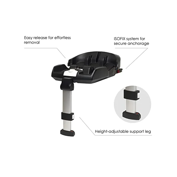 Doona+ Baby Car Seat Isofix Base - Isofix Installation Set with Extended Leg Support - Features Installation Indicator to Confirm The Car Seat is Safely Locked in Place - ONLY Compatible with Doona+