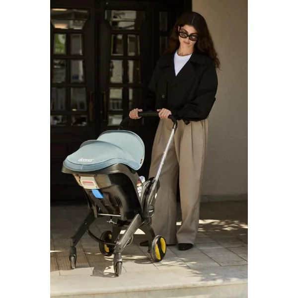 Doona+ Baby Car Seat & Travel Stroller Nitro Black - Convertible 0+ Car Seat and Pram with 5 Point Safety Harness - Ergonomic Pushchair and Travel System - ISOFIX Base Sold Separately