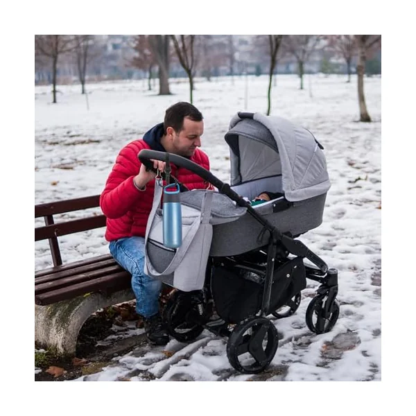 Double Hook Stroller Hanger for Bags and Shopping Cart Easy Install Multifunctional Buggy Clips for Jogging Stroller Trolley Bike and Wheelchair Use Black
