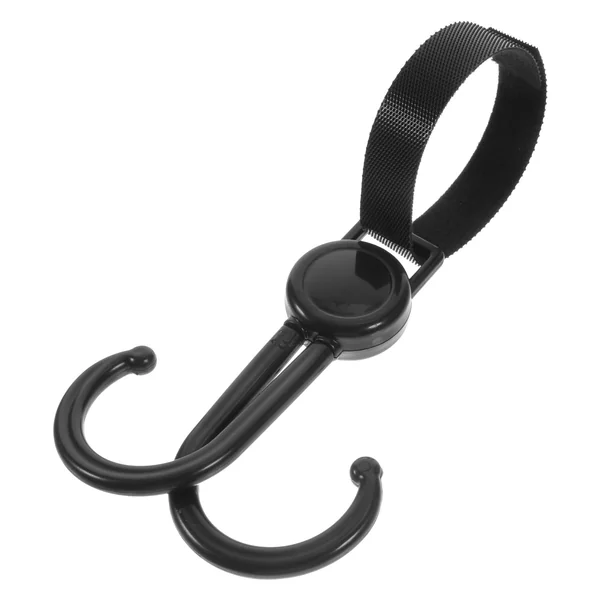 Double Hook Stroller Hanger for Bags and Shopping Cart Easy Install Multifunctional Buggy Clips for Jogging Stroller Trolley Bike and Wheelchair Use Black