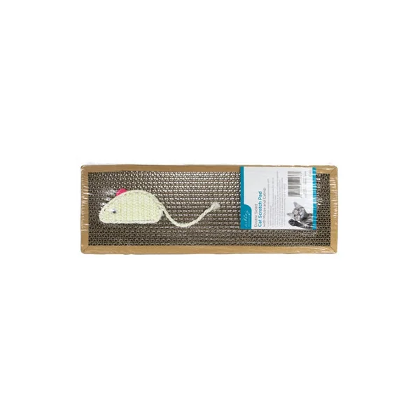 Double Sided Cat Scratch Pad With Mouse and Catnip