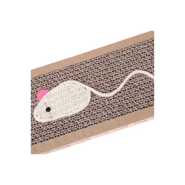 Double Sided Cat Scratch Pad With Mouse and Catnip