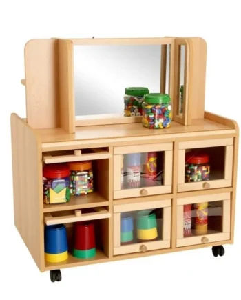 Double Sided Unit With Doors - Display Mirror