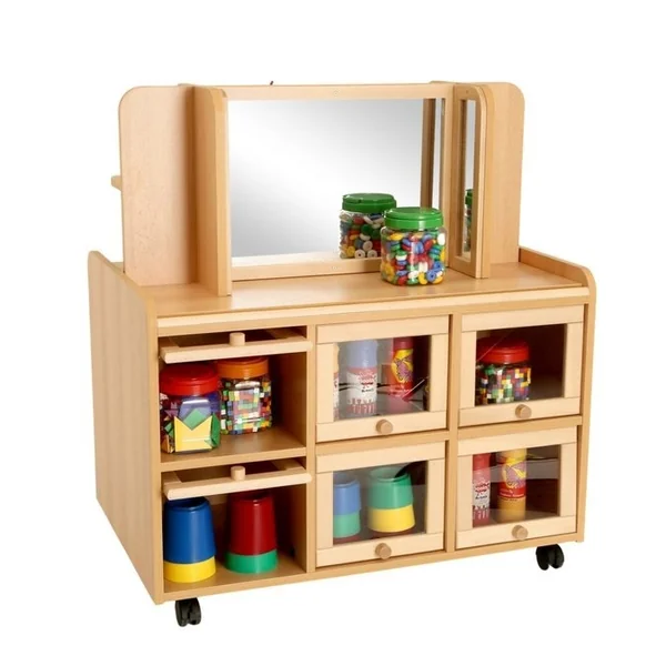 Double Sided Unit With Doors - Display Mirror