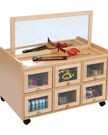 Double Sided Unit with Doors - Mirror