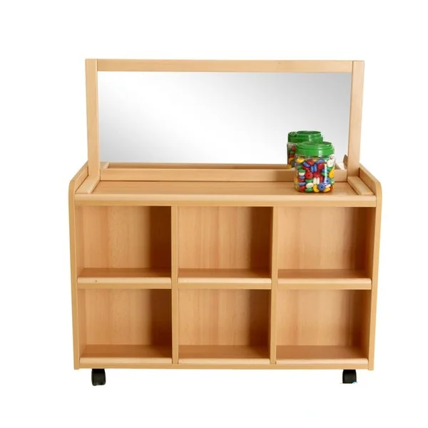 Double Sided Unit with Doors - Mirror