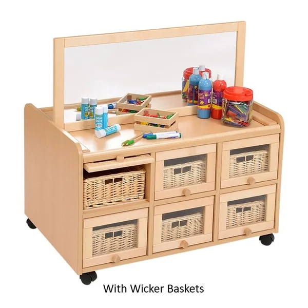 Double Sided Unit with Doors - Mirror