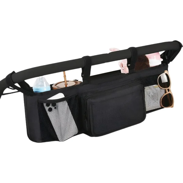 Double Stroller Accessories Lightweight 3 Compartments Organization | Compact Stroller Organizer for Travel Parents Home Outdoor Camping Walking Home