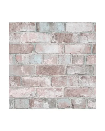 Downtown Brick Wallpaper in Blush