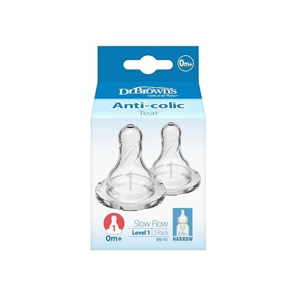 Dr. Brown's Options – Narrow Mouth Teat +0 Meses Transparent