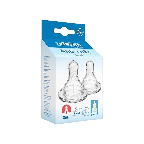 Dr. Brown's Options – Narrow Mouth Teat +0 Meses Transparent