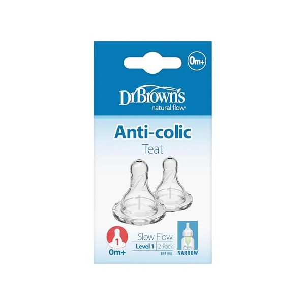 Dr. Brown's Options – Narrow Mouth Teat +0 Meses Transparent