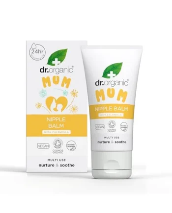 Dr Organic Nipple Balm with Calendula, Lanolin Alternative, Natural relief, Sore & Cracked Nipples, Breastfeeding, Soothing, Vegan, Cruelty-Free, Paraben & SLS Free, Certified Organic, 30ml