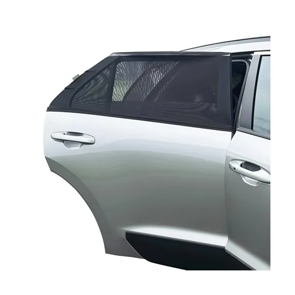 Dreambaby Car Window Shade for Baby, 2 Pack Mesh Window Sock, Protects from Sun Glare & Heat, Quality Strech Material to Fit Car Windows, Black