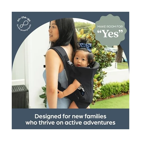 Dreambaby On-The-Move 3-in-1 Baby Carrier – Facing in, Facing Out, Backpack Carry -Lightweight, Breathable for Newborns to Toddlers, 3.5–12kg, Compact Design