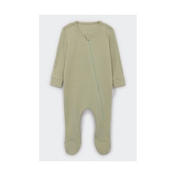 DreamBuy 2-Pack Zip Sleepsuits – Baby Essentials for Newborns | 95% Cotton Baby Grow | Unisex Baby Clothes Set | Soft Zip-Up Sleepsuit