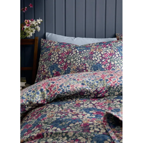 Dreams & Drapes Bessie Reversible Navy Duvet Cover Set