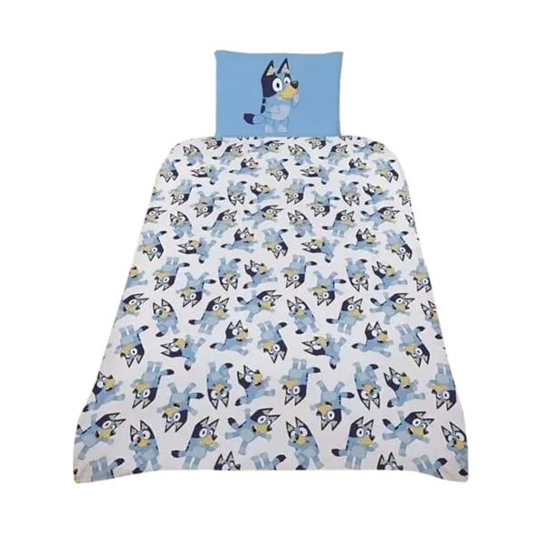 dreamtex BLUEY Single Duvet Set Reversible Bedding Featuring Bluey Wave