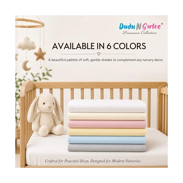 Dudu N Girlie Cotton Jersey Cot Bed Fitted Sheets, Pink, 140x70cm, 2 Pack | Fully Elasticated, Fits up to 15cm Deep, Breathable Fabric, Toddler Use