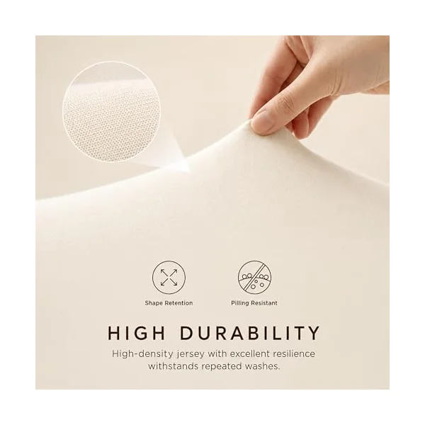 Dudu N Girlie Next to Me Crib Sheets 85x51cm – Cream & Blue, 2 Pack, 100% Jersey Cotton Fitted Bedding for Bedside & Co-Sleeping Cribs