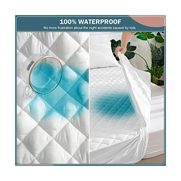 Dudu N Girlie Quilted Waterproof Cotton Thick Cot Bed Mattress Protector