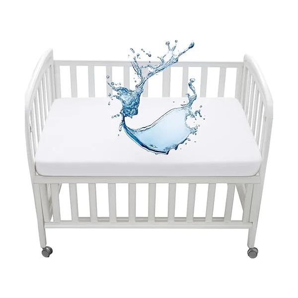 Dudu N Girlie Waterproof Mattress Protector - Smooth Terry Bedside Crib Mattress Cover(85x51cm) - Fits for Chicco Next to Me Mattress Protector Topper Cover Fitted.
