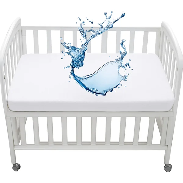 Dudu N Girlie Waterproof Mattress Protector - Smooth Terry Bedside Crib Mattress Cover(85x51cm) - Fits for Chicco Next to Me Mattress Protector Topper Cover Fitted.